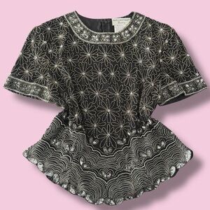 Embellished Black Top